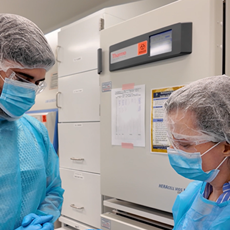 researchers working in a lab