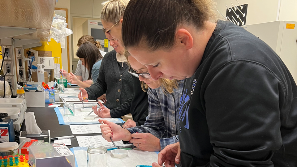 people gathering in a workshop class